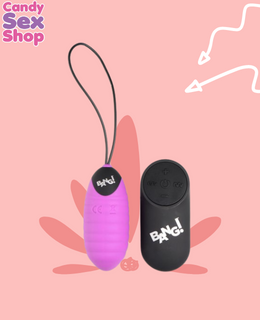 44.  Bang! 28x Ribbed Silicone Egg   Purple (ja6474) (2)