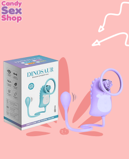 83. Dinosaur Suction, Rotating & Vibrator   Purple (ja8255)