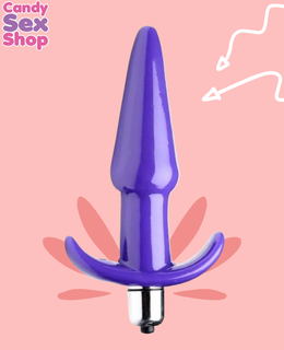 68.  Fr Vibrating Thrilling Smooth Anal Plug   Purple (ja5527) (2)