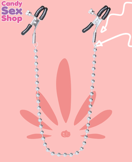 150. Nipple Play Silver Beaded Nipple Clamps (ja8802) (2)